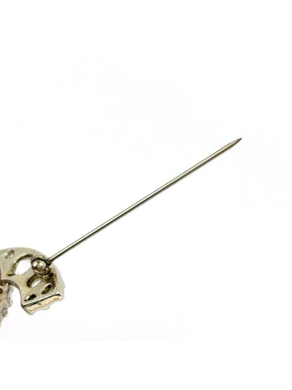 Chanel CC Logo Rhinestone Brooch Silver Plated - Picture 3 of 5